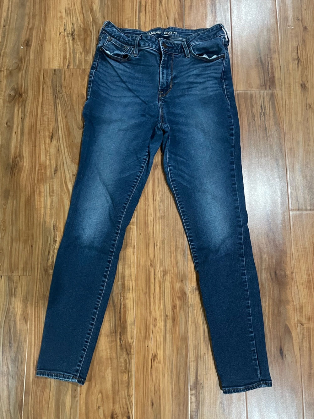 Old Navy Dark Blue Women's Rockstar Highrise Slim Fit Jeans 8